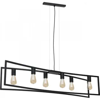 Lustr na lanku TUNJA 6xE27/60W/230V černá