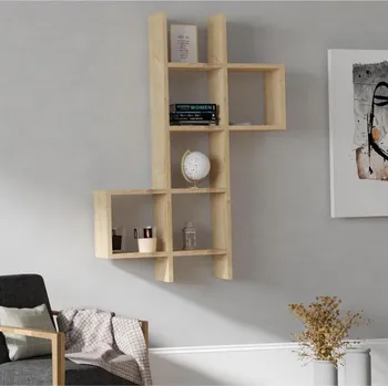 police Nástěnná police KENO 125x79 cm hnědá