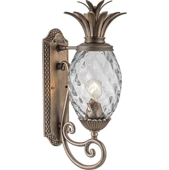 Nástěnné svítidlo Venkovní nástěnné dekorativní svítidlo bronzové skleněné ananas IP44 Hinkley