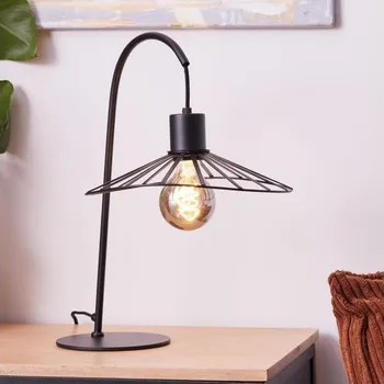 Lampička Brilliant Brilliant - Stolní lampa LEIKA 1xE27/52W/230V černá + záruka 3 roky