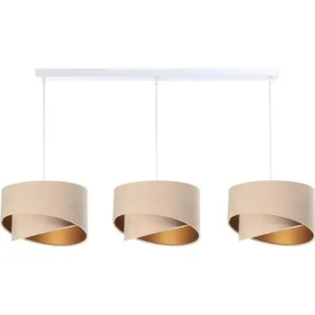 Lustr na lanku GALAXY 3xE27/60W/230V béžová/zlatá