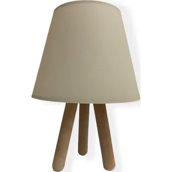 Lampička Stolní lampa WOOD 1xE27/60W/230V béžová