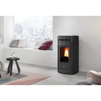 Krbová kamna Peletová kamna s výměníkem EK VYDA2 H UP 22/20 kW šedá kachle The Mind WiFi