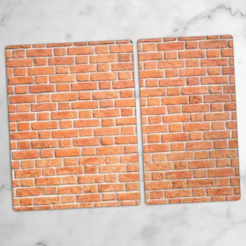Obraz Kuchyňské Multifunkční Dekorativní Skleněné Desky Světlá Cihla 40x52 a 30x52