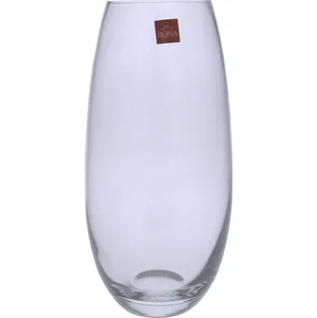 Váza Skleněná váza baňatá 25 cm (Ručně dělaná skleněná váza)