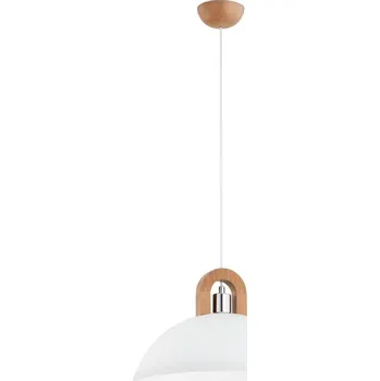 Lustr na lanku MIGOT 1xE27/15W/230V béžová/chrom