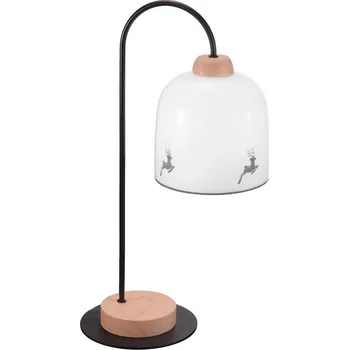 Lampička Kolarz A1352.71.Gr.100 - Stolní lampa NONNA 1xE27/60W/230V jeleni dub/bílá/šedá