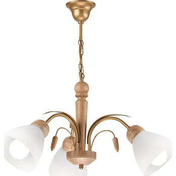 Lustr na řetězu TULIPAN 3xE27/60W/230V dub