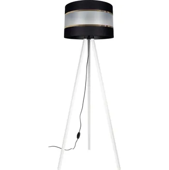 Lampička Stojací lampa CORAL 1xE27/60W/230V bílá/černá/zlatá