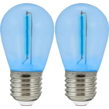 Žárovka SADA 2x LED Žárovka PARTY E27/0,3W/36V modrá