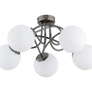 Přisazený lustr BANKO 5xE14/10W/230V černý chrom