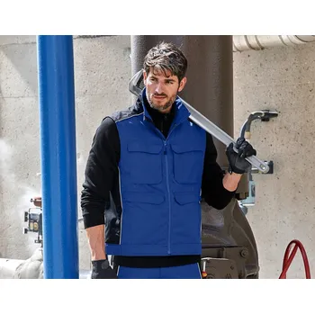 pracovní vesta Pracovní vesta pracovní oděvy e.s.active velikost M modrá chrpa/černá Strauss