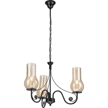 Brilagi - LED Lustr na řetězu COTTAGE 3xE14/40W/230V černá/hnědá