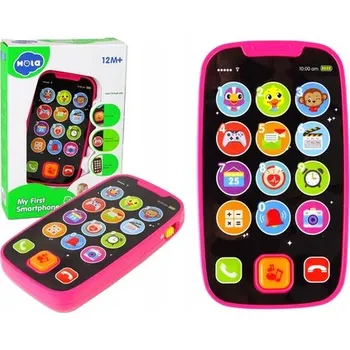 Hračka pro nejmenší Chytrý Telefon Hračka pro Miminka Zvuk Růžový