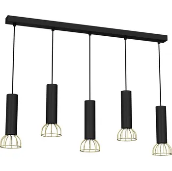 Lustr na lanku DANTE 5xGU10/25W/230V černá/zlatá