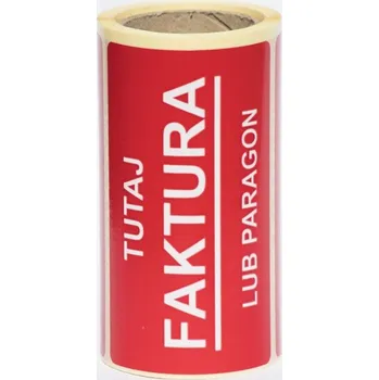 Samolepící etiketa Červené samolepicí štítky "Faktura nebo Paragon" 100 Kusů