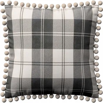 Povlak na dekorativní polštářek Povlak na polštář 45x45 kostkovaný černo-bílý