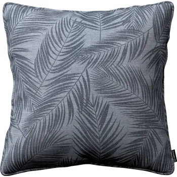 Povlak na dekorativní polštářek Povlak na polštář 45x45 grafitové listy na šedo-stříbrném pozadí