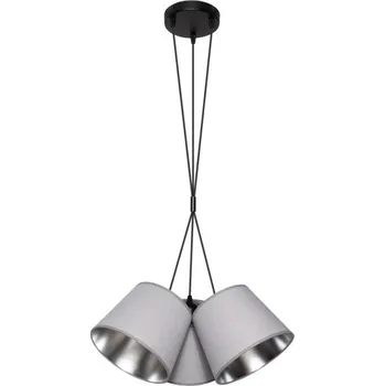 Lustr na lanku ZOMA 3xE27/60W/260V šedá/lesklý chrom