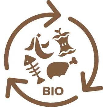 Papír Označto Nálepka/štítek na odpadkové koše, RECYKLACE - BIO 8cm