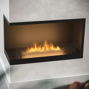 Biokrb InFire InFire - Rohový BIO krb 80x45 cm 3kW černá + záruka 3 roky