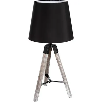 Lampička Atmosphera - Stolní lampa RUNO 1xE27/25W/230V dřevo/černá