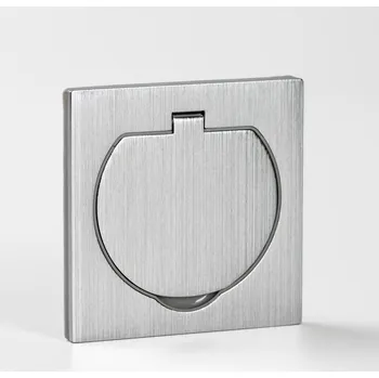 Elektrická zásuvka Brilagi - Venkovní vestavná podlahová zásuvka IP55 matný chrom čtvercový