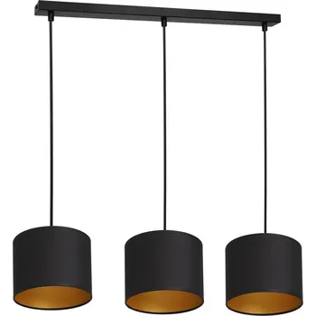 Lustr na lanku ARDEN 3xE27/60W/230V černá/zlatá