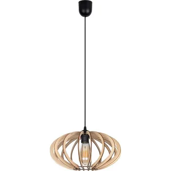 Lustr na lanku EARTH 1xE27/60W/230V černá/béžová