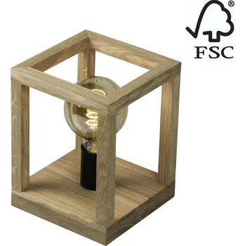 Lampička 7154174 - Stolní lampa KAGO 1xE27/60W/230V matný dub + záruka 3 roky