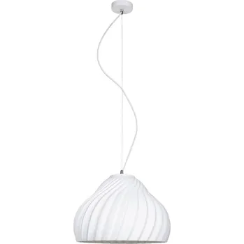 Lustr na lanku SILVO 1xE27/60W/230V pr. 38 cm bílá