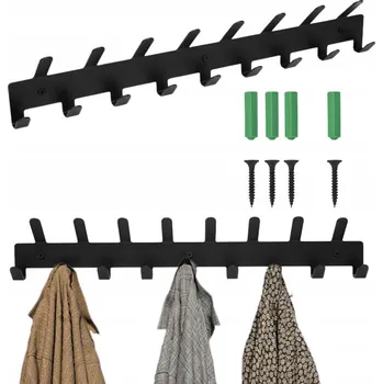 Věšák Šatní ramínko kovový Szchara černý