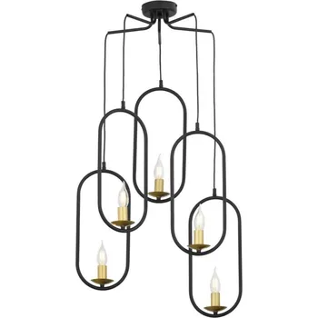 Jupiter 1811 - PI5 E14 - Lustr na lanku PONTI 5xE14/40W/230V černá