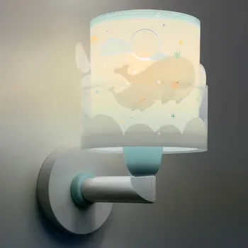 Dětské svítidlo Dalber 61179T - Dětské nástěnné svítidlo WHALE DREAMS 1xE27/15W/230V modrá