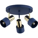 Argon 6195 - Bodové svítidlo DORIA 3xE27/15W/230V modrá/mosaz