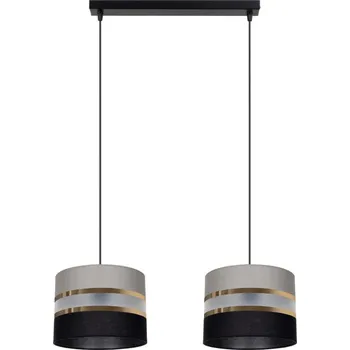 Lustr na lanku CORAL 2xE27/60W/230V černošedá