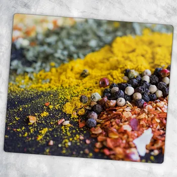 Obraz Skleněná Dekorační Deska Na Servírování Jednohubek Zelenina Koření 60x52