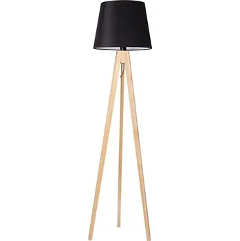 Lampička Stojací lampa CONE 1xE27/60W/230V borovice černá