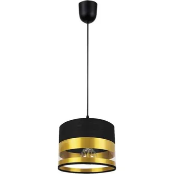 Lustr na lanku MILO 1xE27/60W/230V zlatá/černá