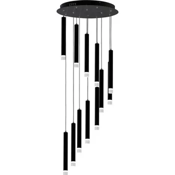 LED Lustr na lanku CARBON 12xLED/12W/230V