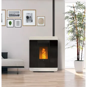 Krbová kamna Tenká kamna na pelety Klover DIVA AIR GAS hermetická + WiFi