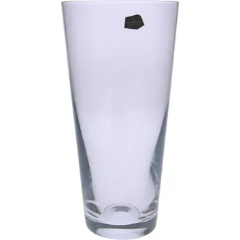 Váza Skleněná váza kónická čirá 25 cm (Ručně dělaná skleněná váza)