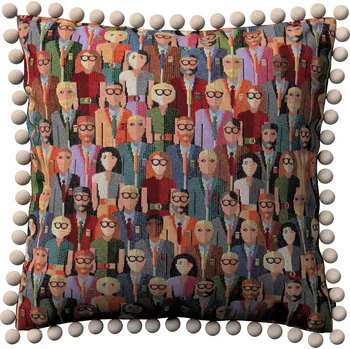 Polštář Povlak na polštář 45x45 barevné lidské postavy