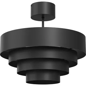 Přisazený lustr RINGS 1xE27/15W/230V černá