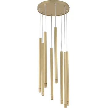 Lustr na lanku STALACTITE LASER 8xG9/3W/230V zlatá