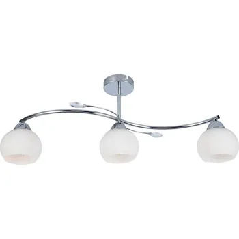 Lustr na tyči CONNOR 3xE27/15W/230V lesklý chrom/bílá