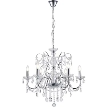 Lustr na řetězu KRISTALLO 6xE14/15W/230V