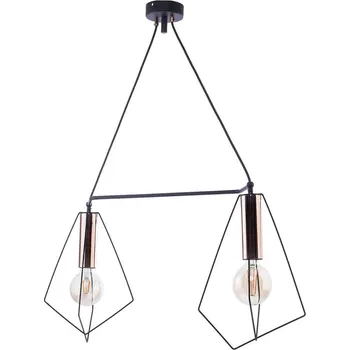 Jupiter 1665 - Lustr na lanku KAIR 2xE27/60W/230V černá/měď