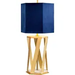 Elstead APOLLO-TL - Stolní lampa APOLLO 1xE27/60W/230V zlatá/modrá