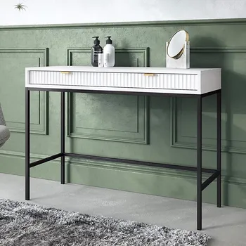 Konferenční stolek Odkládací stolek NOVA 77x104 cm bílá/černá